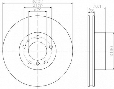 HELLA PAGID 8dd355101741 -  Тормозной диск